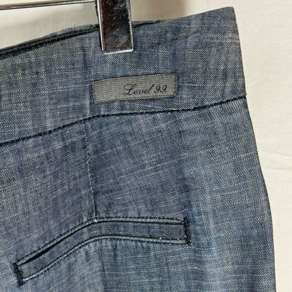 Level 99 Lyocell/Linen Chambray Side Zip High Waist Shorts Sz 27 - Picture 8 of 8